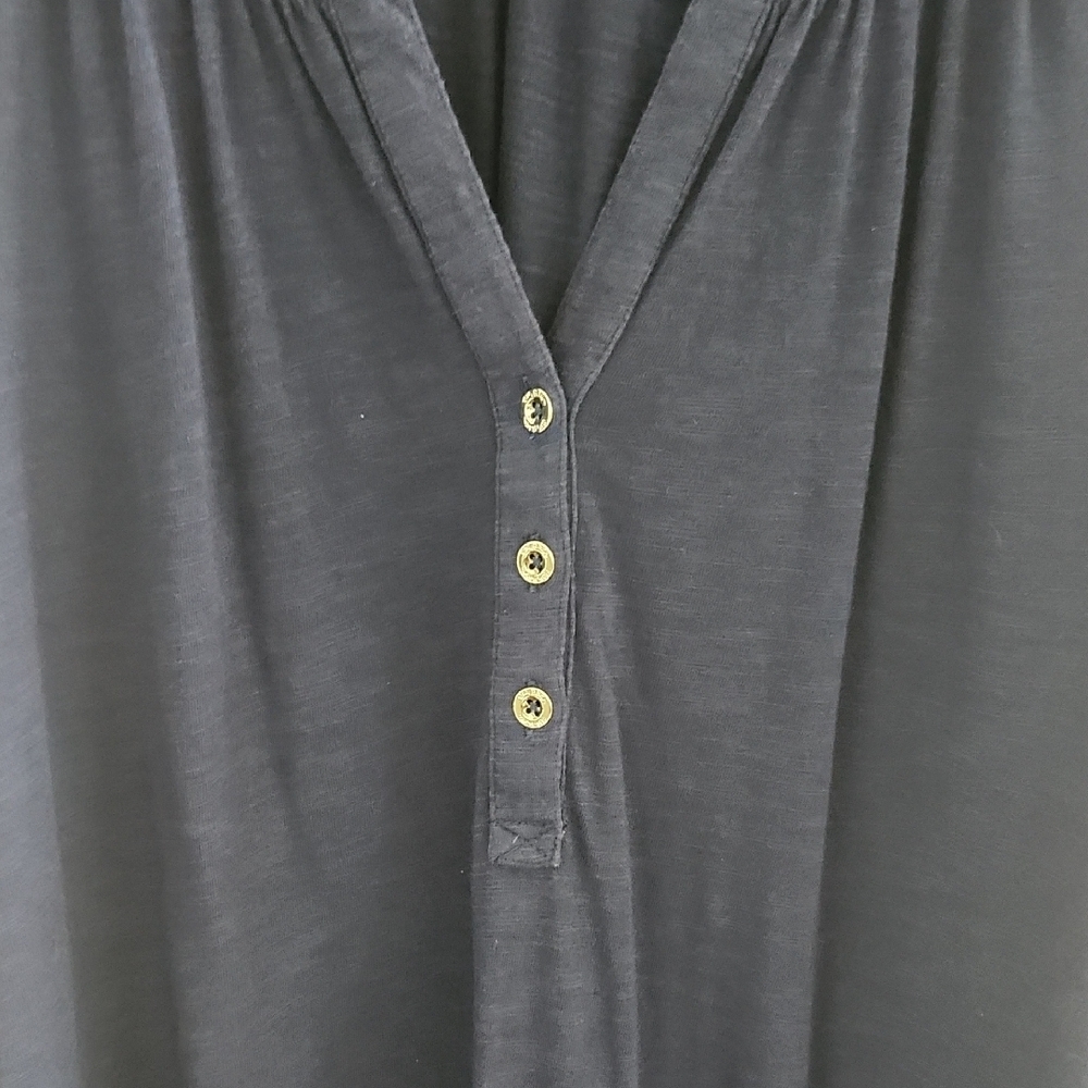 Lilly Pulitzer Essie Sleeveless Dress in Navy with Gold Buttons - Picture 3 of 5